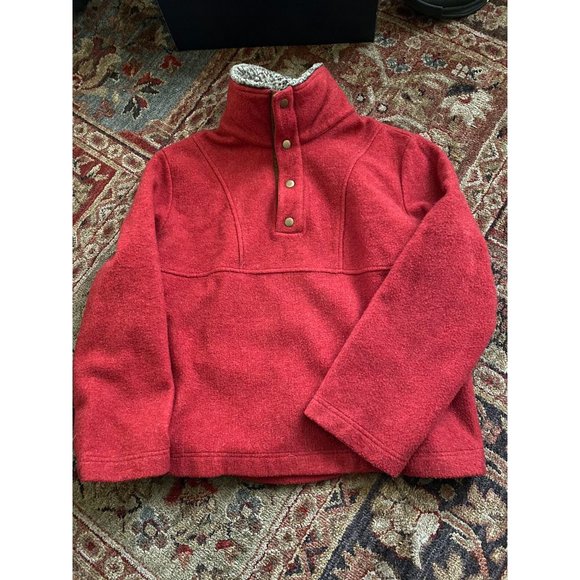 Women’s Orvis 5 Button Pullover With Sherpa Collar Sweater - Picture 1 of 3